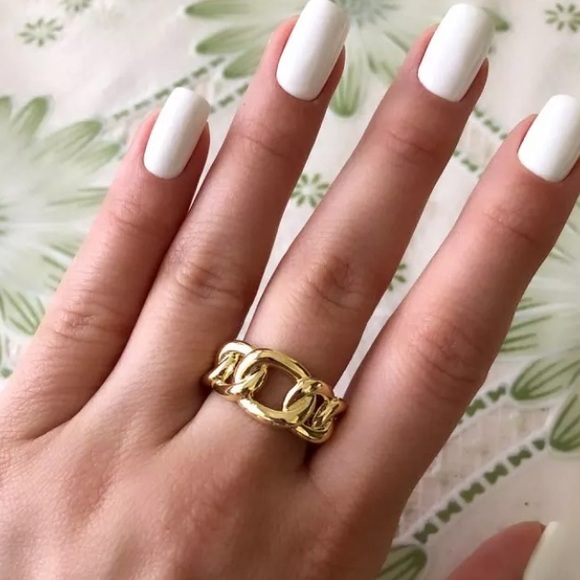 π18K gold plated chunky open ring - Picture 4 of 7